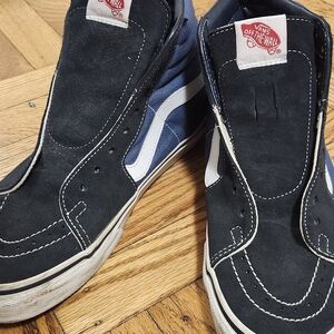 Vans Men's Black and Blue Sneakers
